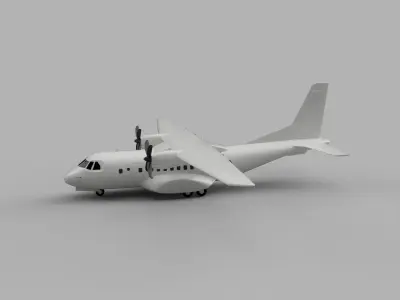 Casa CN-235 Military Transport Aircraft 3D model