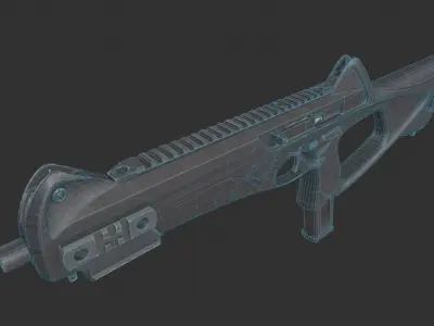 Beretta MX4 Low-poly 3D model