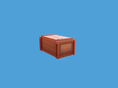 Stylized food crate Free low-poly 3D model