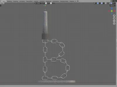  Alphabet B Black Chain Candleholder 3D Model True PBR Renders Zero Cleanup UVs 4K PBR Textures 