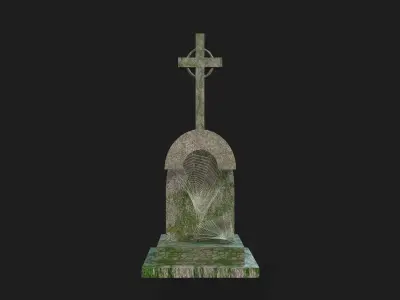Abandoned Grave-01 Low-poly 3D model