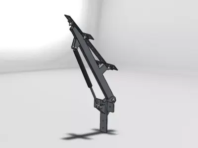 Lid hinge one shock absorbers Free 3D model