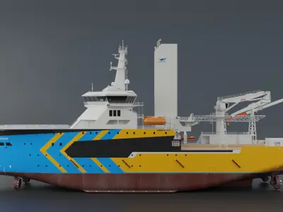 CSOV WindCat Offshore 3D model