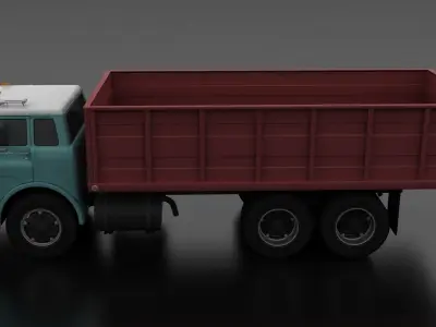 C-Series C-800 Grain Truck Tandem Axle 1970 Low-poly 3D model