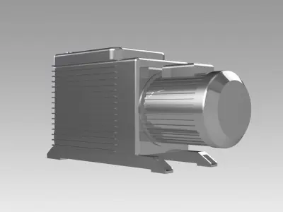 Rotary vane vacuum pump 3D model