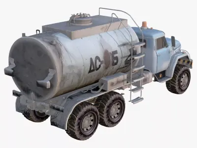 Old Truck 6x6 Fuel Tanker 80s M1 3D model