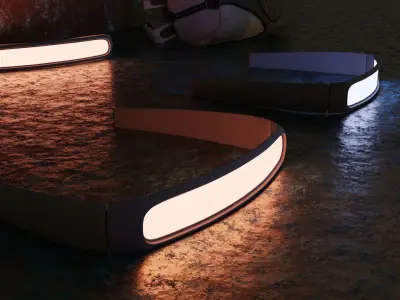 Scifi Glasses Mono Lens Free low-poly 3D model