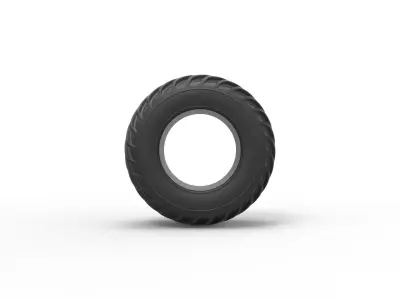 Dune buggy rear tire 24 Scale 1 to 25 3D print model