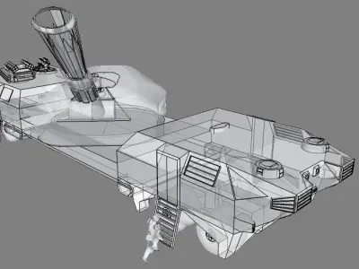 MPC Comet Mobile Plasma Cannon on the conveyor Elephant Free 3D print model