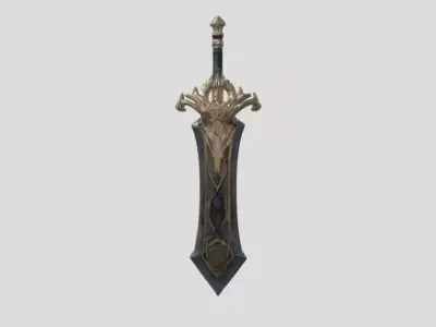 Bronze Sword by Tripo Free low-poly 3D model