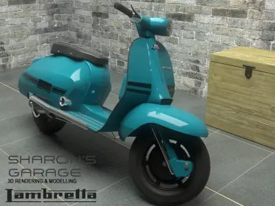 Scooter - Lambretta Low-poly 3D model
