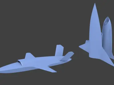 XQ-58a 3D print model