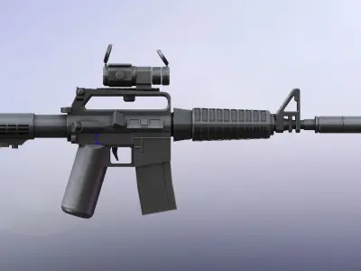 M4A1 WITH AIMPOINT SIGHT ASSULT RIFLE OLDSCOOL FOR MINIFIGUES 3D print model purchase
