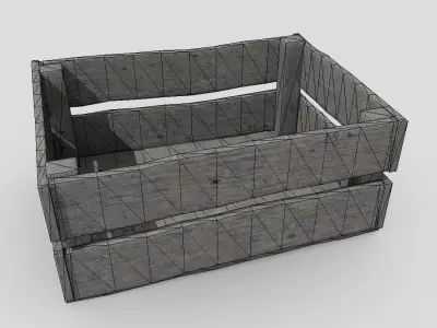 CC0 - Crate 5 wooden Free low-poly 3D model
