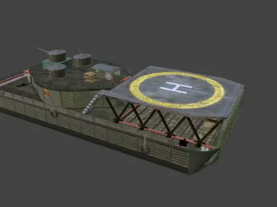 Vietnam troop carrier warship ATC TROOP CARRIER Low-poly 3D model