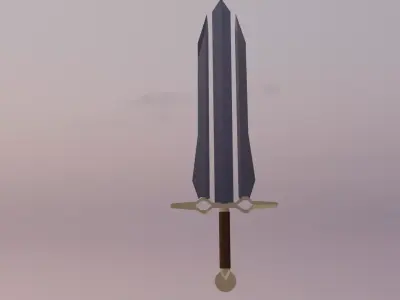 trident sword Low-poly 3D model