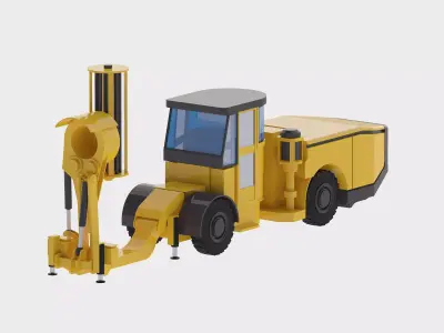 Drill Rig Mining L6 Low-poly 3D model