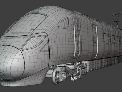 Hitachi Azuma locomotive exterior 3D model