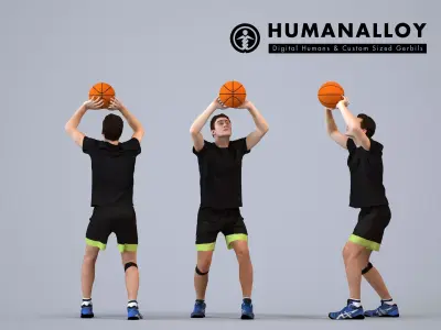 00510Gael009 - Adult Caucasian man standing in athletic wear 3D model
