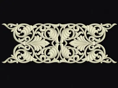 Central decor ornament for furniture 3D model 1159