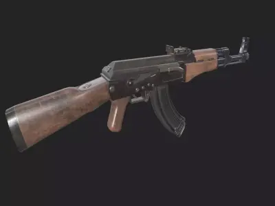 Assault Rifle AK-47 - Asset Weapon Free low-poly 3D model