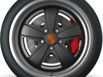 Porsche 911 Iconic Sport Classic wheel 3D model