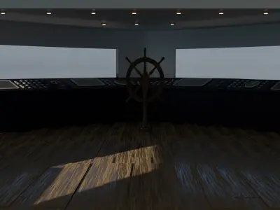 yacht 3D with mapping Low-poly 3D model