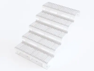 Metal steps 01 3D model