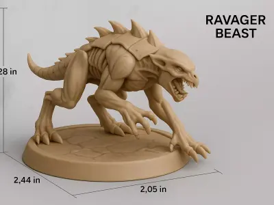 RAVAGER BEAST Apex Alien Predator STL Pack 3D print model
