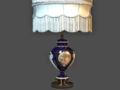 Classic Antique Baroque Lamp 3D model