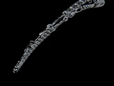 Clasp Chain 2 Low-poly 3D model