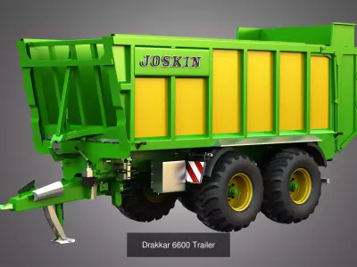 6 Trailers for Farming Tractorts 3D Model Pack