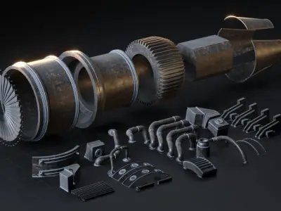 Engine Sci-fi 3D model