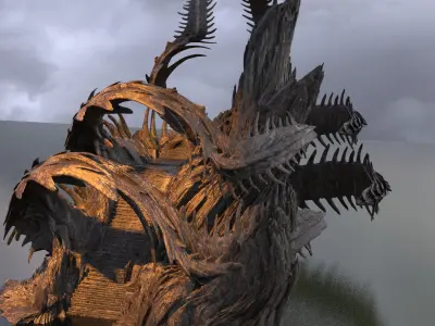 Ancient Drake tail mountain 2 3D model