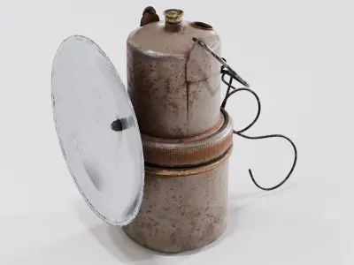 Antique Carbide Miners Lamp Free low-poly 3D model