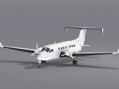 Beechcraft 1900  Low-poly 3D model