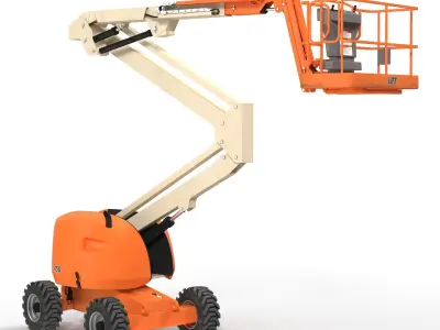 Telescopic Boom Lift Generic 2 Rigged 3D Model