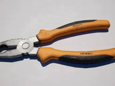 Pliers Low-poly 3D model