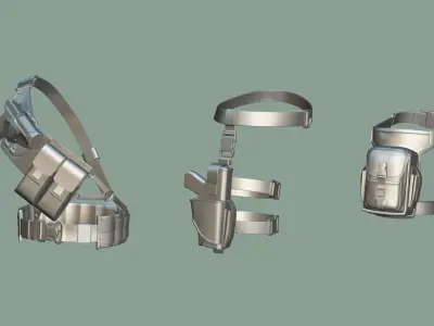 Military Holster Pack Free 3D model
