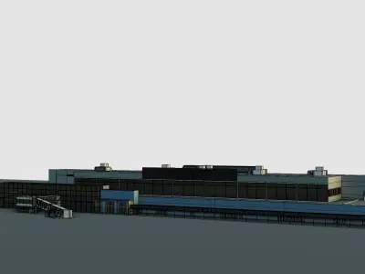 Airport Terminal Save Ballesteros - Santander Low-poly 3D model