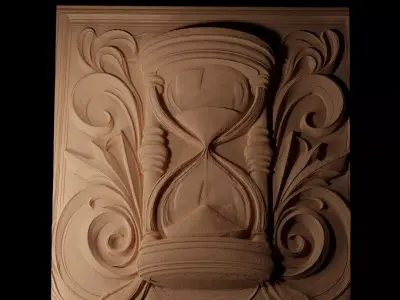 Hourglass CNC 3d Print High Relief Sand Casting 3D print model