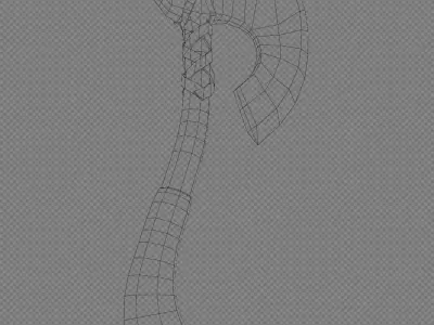 Stylized PBR low poly fantasy Axe  Low-poly 3D model
