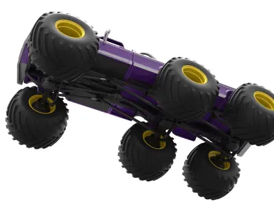 Monster Truck 6x6 concept Version 2 Scale 1 to 25 3D print model
