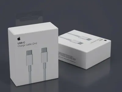 Apple USB-C Charge Cable Packaging 3D model