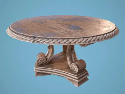 Round Table Low-poly 3D model
