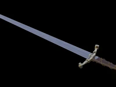 Lowpoly Sword Low-poly 3D model