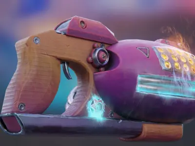 Stylized Blaster Low-poly 3D model