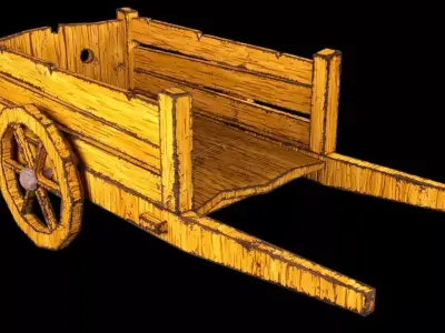 Carriage LP Low-poly 3D model