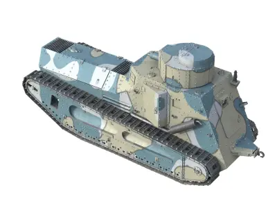 LK II Light Tank Low-poly 3D model