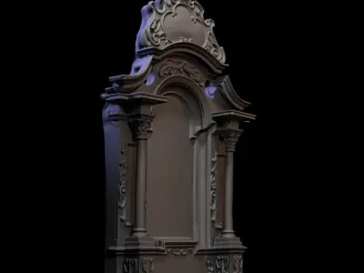Furniture 028 wooden altar 3D print model